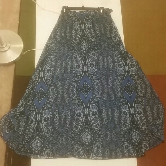 Sheer summer skirt with two high slits