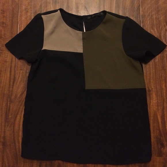 Zara Basic Color Block Shirt