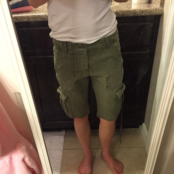 Olive green Bermuda shorts