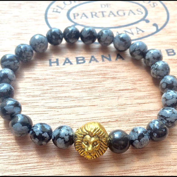 Black luxurious Marble Gold Tone Bracelet