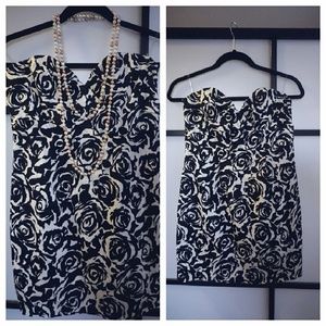 SALE! Black and White Floral Mini Dress