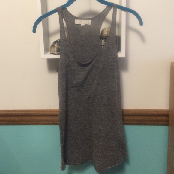 Gray racerback tank