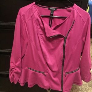 Torrid size 1 peplum motor jacket