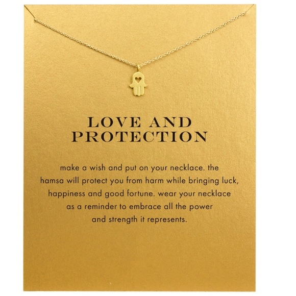 Love and Protection Hanna Gold Tone Necklace