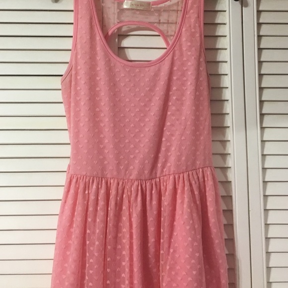 Pink Heart Lace Dress