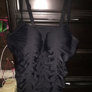 Lane Bryant swim top tankini 38D black