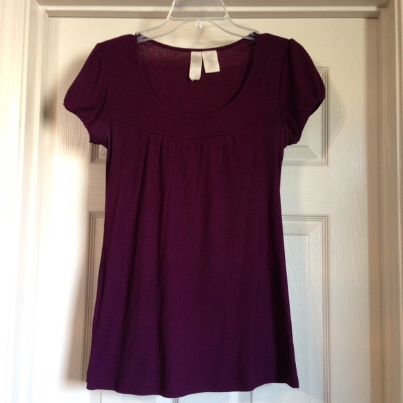 Plum purple silver shimmer top