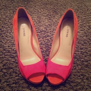 Pink/Orange Call it spring heels..