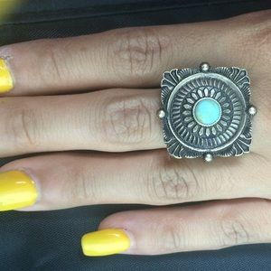 Bronze Tribal Faux Stone Ring