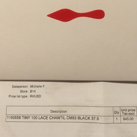 New Authentic Christian Louboutin SIZE 37.5 - Picture 4 of 4