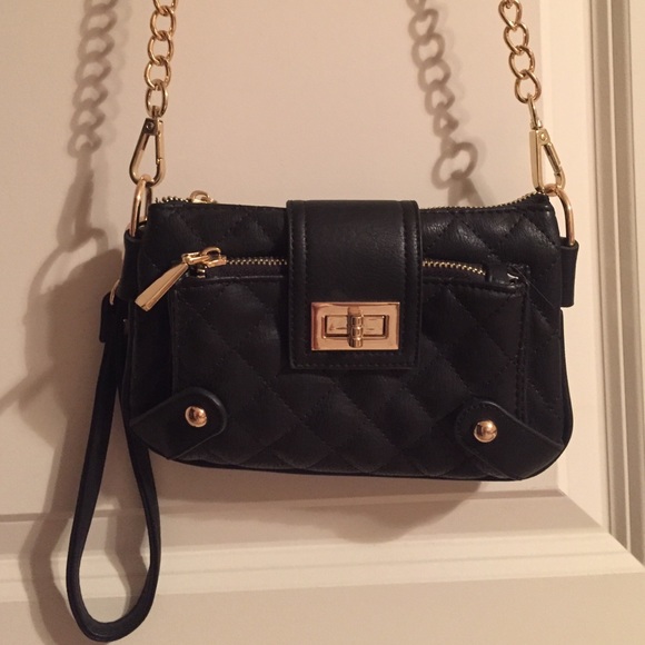 Charming Charlie Handbags - Black Faux Leather Crossbody Bag