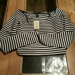 black and white striped shirt