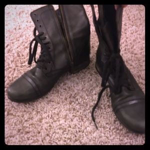 Steve Madden black combat boots