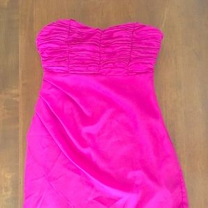 Hot pink  strapless dress