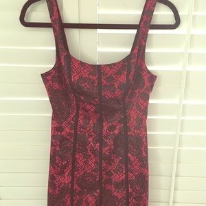 Black and red floral guess dress