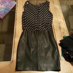 short leather skirt dress