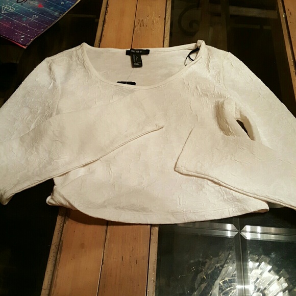 white crop top