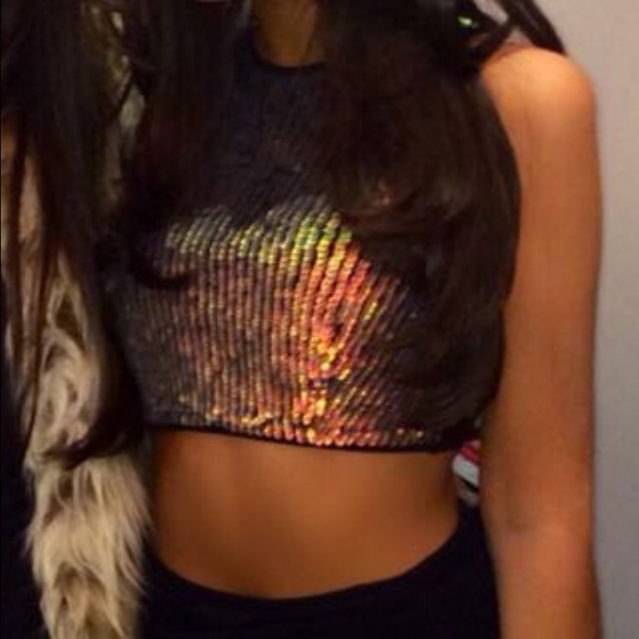 Sequins crop top