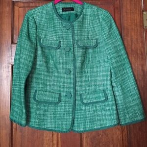 Kelly green textured talbots blazer