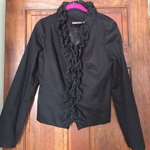 Kenar ruffle blazer