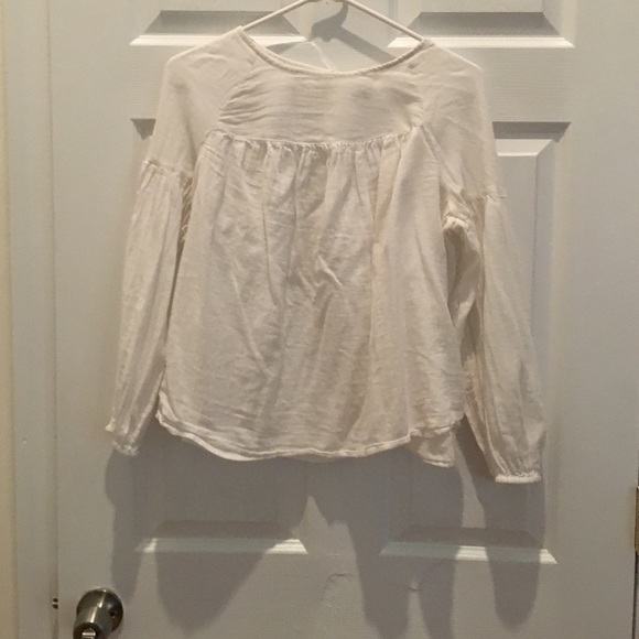 White linen blouse