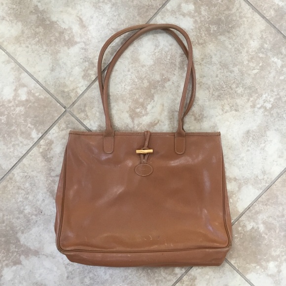Longchamp Brown Leather Tote Bag