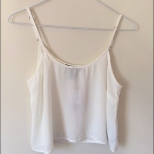 White cropped blouse