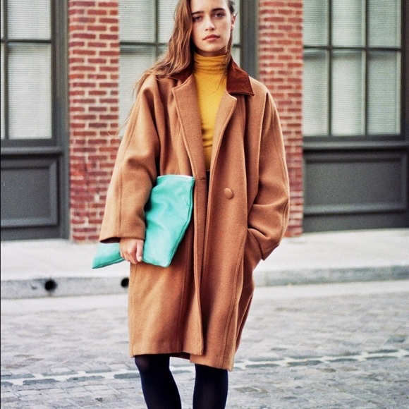 Aa oversized wool coat camel color