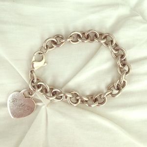 Tiffany and Co Stirling Silver Heart Bracelet