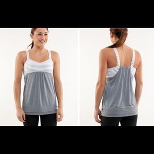 Lululemon Gray Back on Track tank top size 6