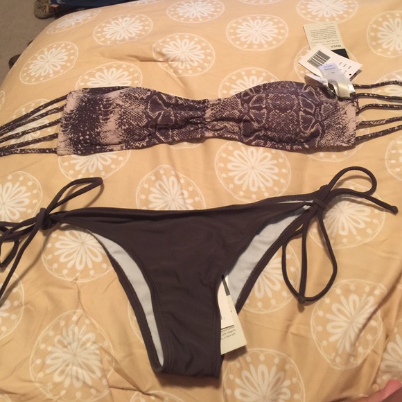 RVCA snakeskin bikini NWT