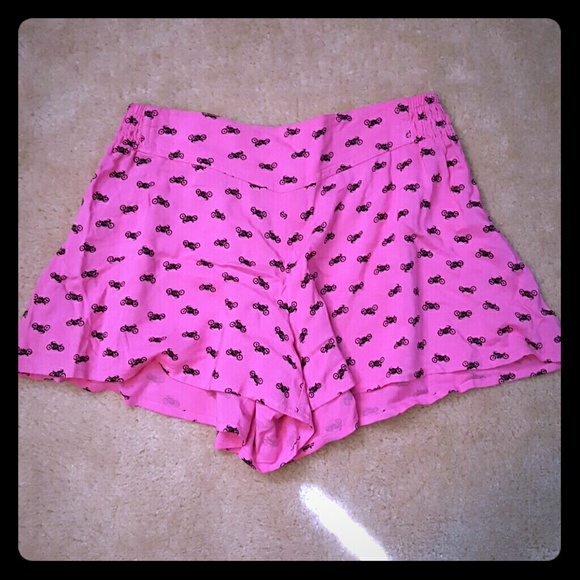 Pink motorcycle shorts