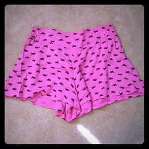 Pink motorcycle shorts
