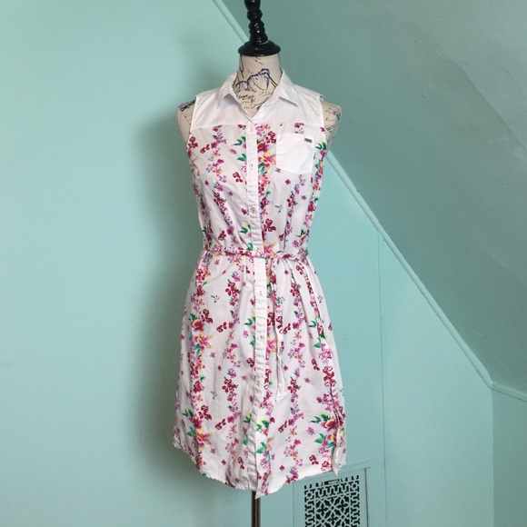 Tommy Hilfiger Sleeveless Button-Down Floral Dress