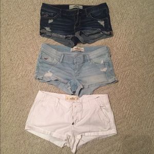 3 pairs of Hollister shorts