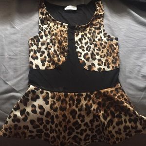 Cute cheetah dressy top
