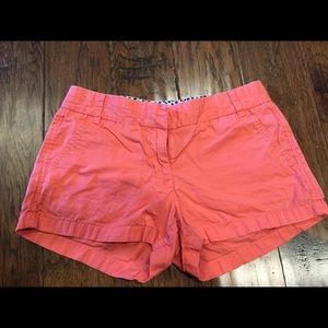 J  Crew Coral shorts size 4