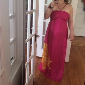 Pink beach dress maxi