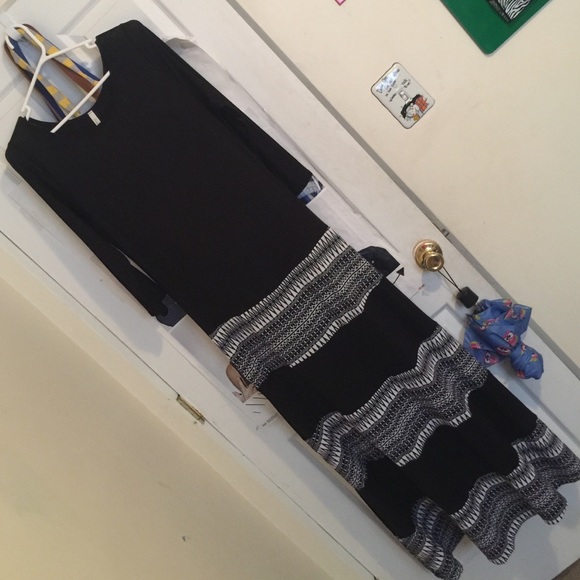 3/4 sleeve maxi dress