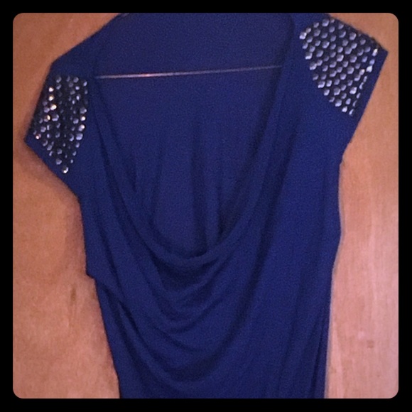 Bebe Cowl Neck / Studded Shirt