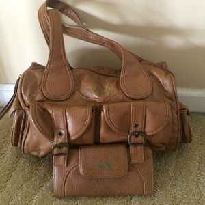 Volcom purse with matching wallet set