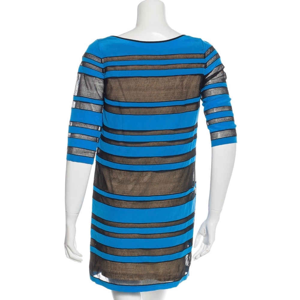 ROBERT RODRIGUEZ BLUE & NET DRESS SIZE 2 SMALL - Picture 2 of 7