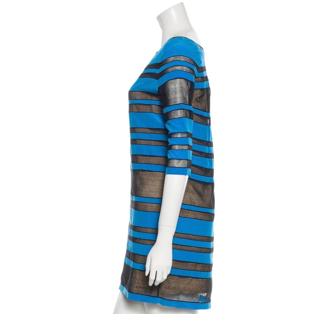 ROBERT RODRIGUEZ BLUE & NET DRESS SIZE 2 SMALL - Picture 3 of 7