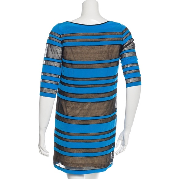 ROBERT RODRIGUEZ BLUE & NET DRESS SIZE 2 SMALL - Picture 2 of 7