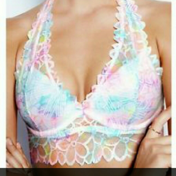 Vs Pink watercolor bralette