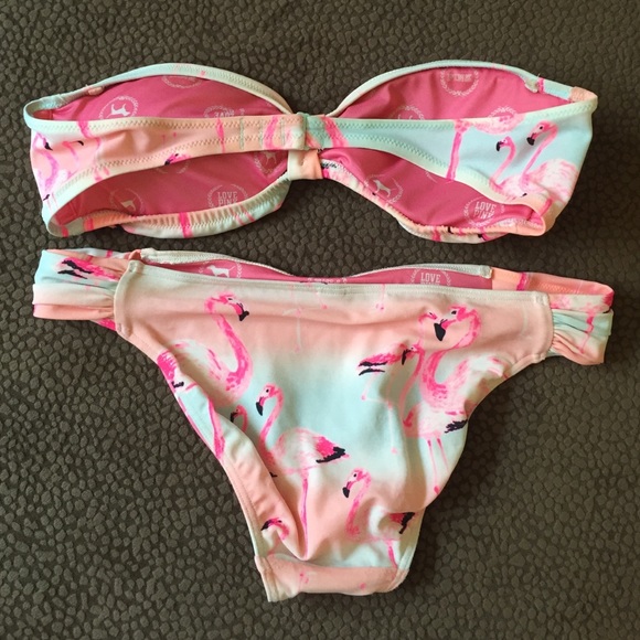 VS PINK Flamingo bikini - Picture 2 of 4