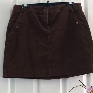 J. Crew brown corduroy mini skirt