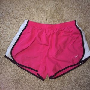 Pink & White Nike shorts
