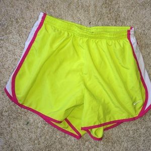 Green & pink Nike shorts