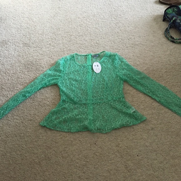 Lacy zip up shirt